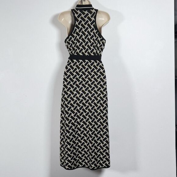 Diane Von Furstenberg For Target Knit Collared Wrap Dress Sz S Black Sleeveless - Picture 6 of 14